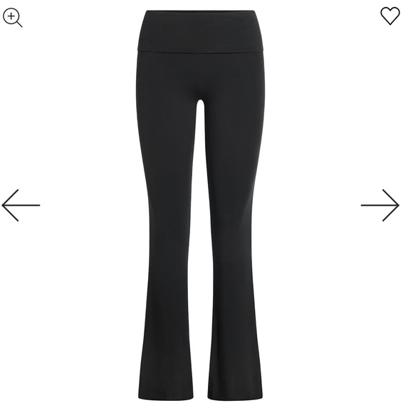 SKIMS Black Authentic Product Black Fold Over Pant Cotton Jersey Size Large NWT - Picture 4 of 10